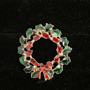 CHRISTMAS WREATH PIN